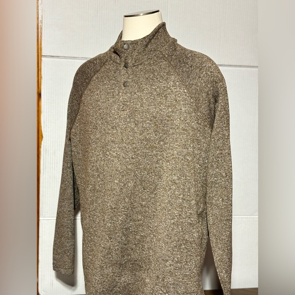 Sonoma men’s 2XB gray long sleeve fleece 3 button collard pullover sweater - Picture 10 of 10
